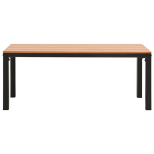 Set da Pranzo da Giardino 3 pz in Acciaio e WPC Marrone e Nero 317140