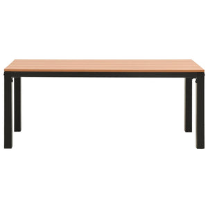Panchina da Giardino 110 cm Marrone e Nera in Acciaio e WPC 317142