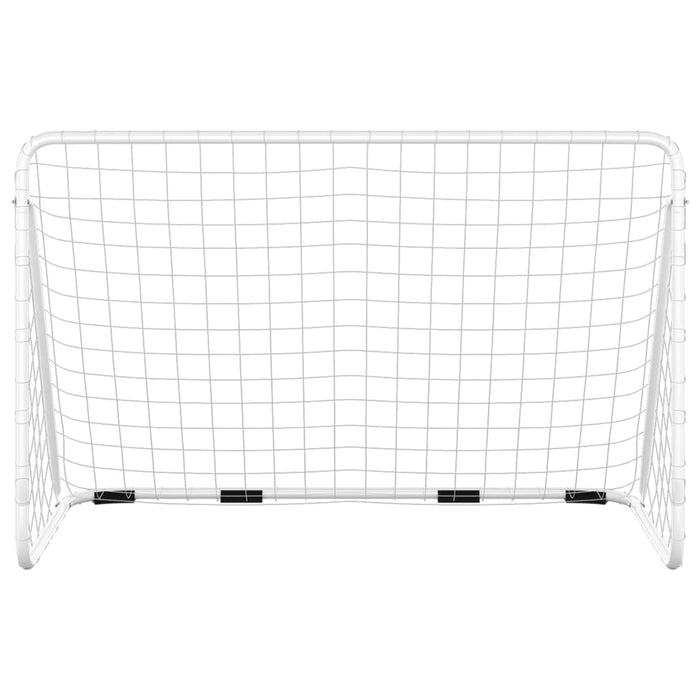 Porta da Calcio con Rete Bianca 180x90x120 cm in Acciaiocod mxl 79366