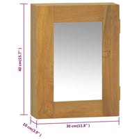 Mobile a Specchio 30x10x40 cm in Legno Massello di Teak cod mxl 48625