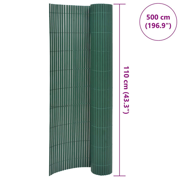 Recinzione da Giardino a Doppio Lato 110x500 cm Verde 317162
