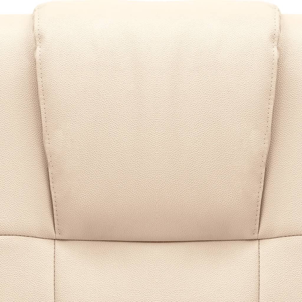 Sedia da Ufficio Crema in Vera Pelle 20559