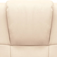 Sedia da Ufficio Crema in Vera Pelle 20559