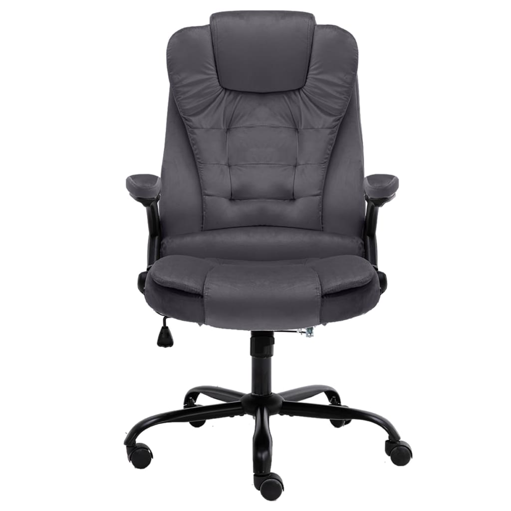 Sedia da Ufficio Grigio Scuro in Velluto