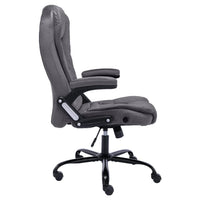 Sedia da Ufficio Grigio Scuro in Velluto