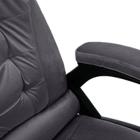 Sedia da Ufficio Grigio Scuro in Velluto