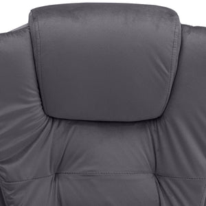 Sedia da Ufficio Grigio Scuro in Velluto