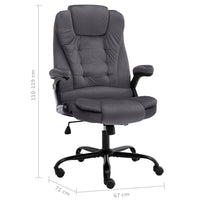 Sedia da Ufficio Grigio Scuro in Velluto