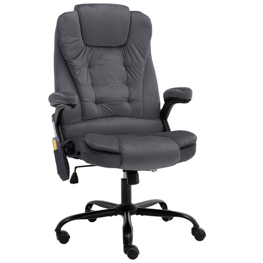 Sedia da Ufficio Massaggiante Grigio Scuro in Velluto cod mxl 21173
