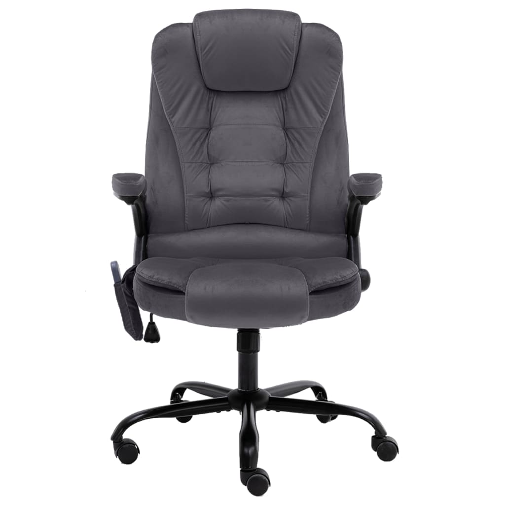 Sedia da Ufficio Massaggiante Grigio Scuro in Velluto cod mxl 21173