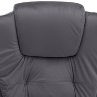 Sedia da Ufficio Massaggiante Grigio Scuro in Velluto cod mxl 21173
