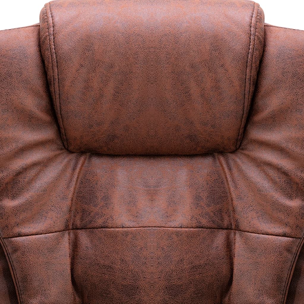 vidaXL Sedia da Ufficio Marrone Chiaro in Scamosciato