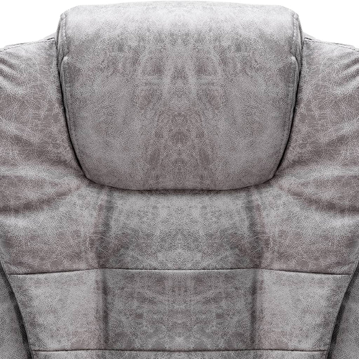 Sedia da Ufficio Massaggiante Grigio Chiaro in Scamosciato 20578