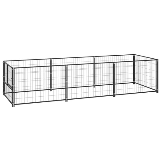 Gabbia per Cani Nera 3 mÂ² in Acciaio cod mxl 49290