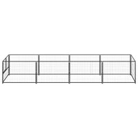 Gabbia per Cani Nera 4 m² in Acciaio 3082094