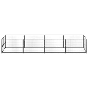 Gabbia per Cani Nera 4 mÂ² in Acciaiocod mxl 96896