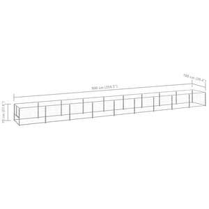 Gabbia per Cani Argento 9 mÂ² in Acciaio cod mxl 46625