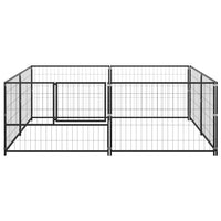 Gabbia per Cani Nera 4 m² in Acciaio 3082109
