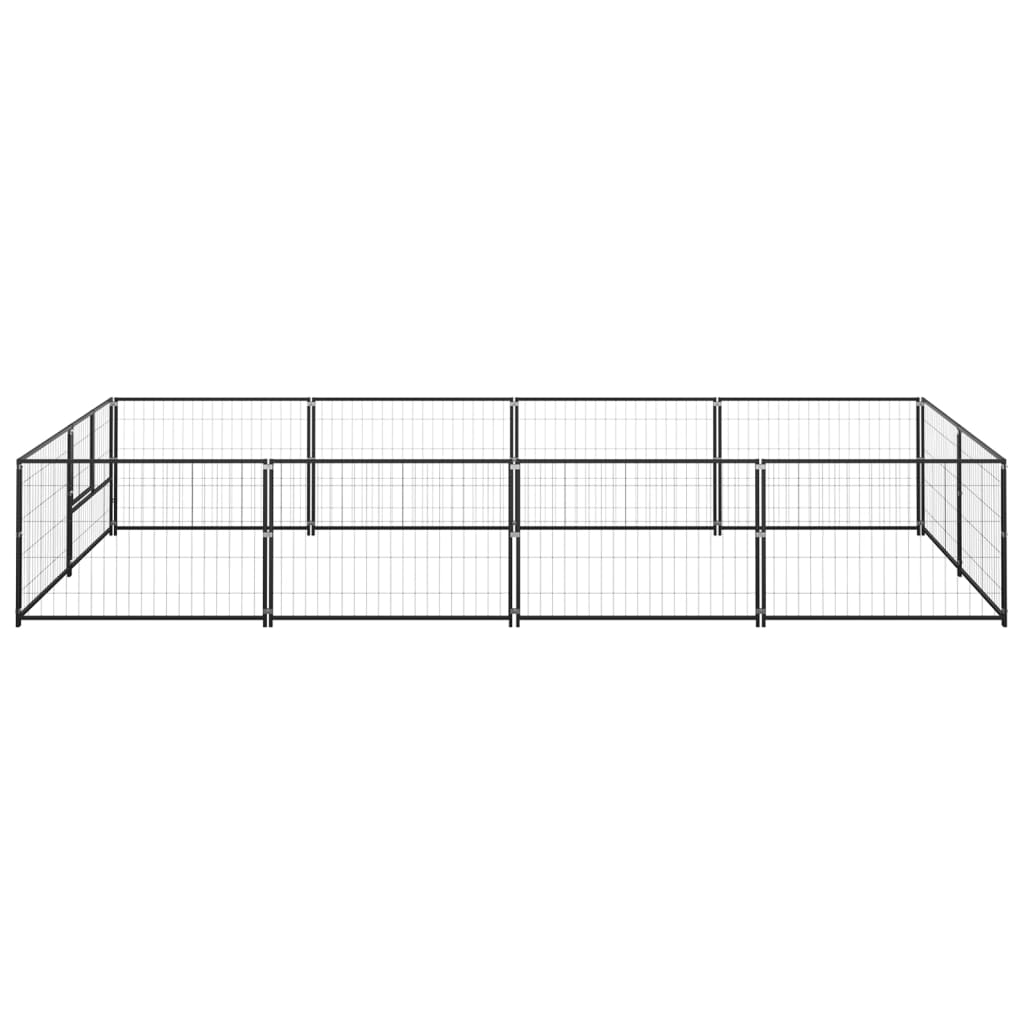 Gabbia per Cani Nera 8 mÂ² in Acciaio cod mxl 49266