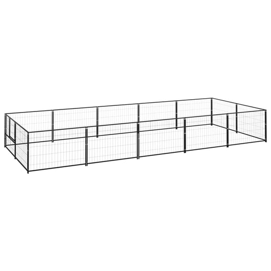 Gabbia per Cani Nera 10 mÂ² in Acciaiocod mxl 72902