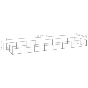 Gabbia per Cani Argento 16 mÂ² in Acciaio cod mxl 46607