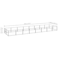 Gabbia per Cani Argento 16 m² in Acciaio 3082124