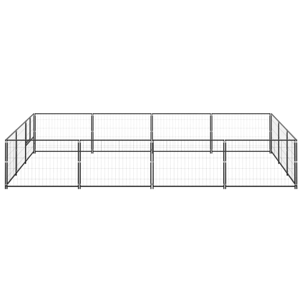 Gabbia per Cani Nera 12 mÂ² in Acciaiocod mxl 120823