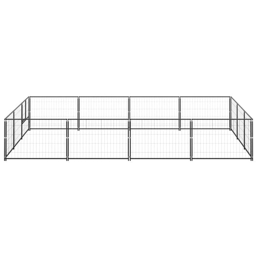 Gabbia per Cani Nera 12 mÂ² in Acciaiocod mxl 120823