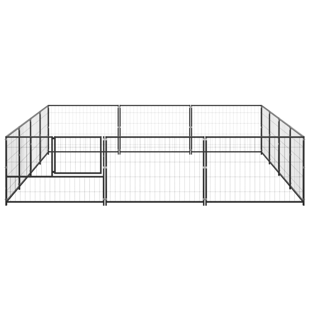 Gabbia per Cani Nera 12 mÂ² in Acciaiocod mxl 120823