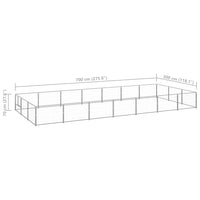 Gabbia per Cani Argento 21 m² in Acciaio 3082139