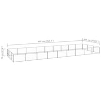 Gabbia per Cani Argento 27 mÂ² in Acciaio cod mxl 46639