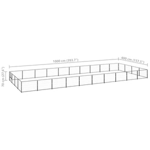 Gabbia per Cani Nera 40 mÂ² in Acciaio cod mxl 44566