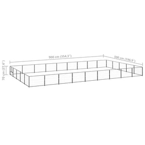 Gabbia per Cani Nera 45 mÂ² in Acciaio cod mxl 44548