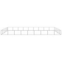 Cuccia da esterno gabbia per cani parco animali argento 45 m² acciaio 02_0000282