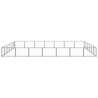 Cuccia da esterno gabbia recinto parco animali cane nero 42 m² acciaio 02_0000536