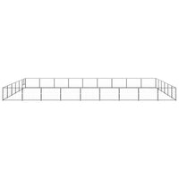 Cuccia da esterno gabbia per cani parco animali 54 m² acciaio nero 02_0000542