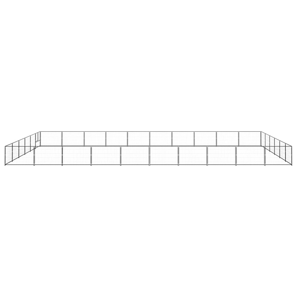 Gabbia per Cani Nera 60 mÂ² in Acciaio cod mxl 49323