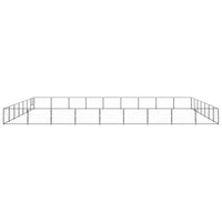 Cuccia da esterno gabbia recinto parco animali cane nero 63 m² acciaio 02_0000550