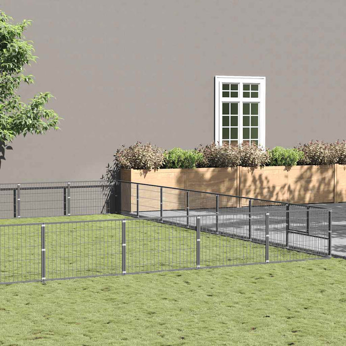 Gabbia per Cani Argento 49 m² in Acciaio 3082183