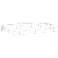 Gabbia per Cani Argento 63 mÂ² in Acciaio cod mxl 45827