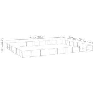 Gabbia per Cani Argento 63 mÂ² in Acciaio cod mxl 45827