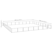 Gabbia per Cani Argento 64 mÂ² in Acciaio cod mxl 45822