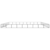 Cuccia da esterno gabbia per cani parco animali nero 81 m² acciaio 02_0000561