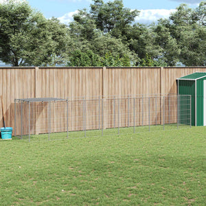 Gabbia per Cani Argento 6,05 m² in Acciaio 3082204