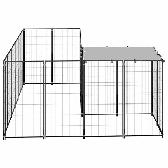 Gabbia per Cani Nera 4,84 m² in Acciaio 3082211