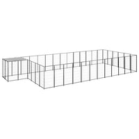 Gabbia per Cani Nera 22,99 mÂ² in Acciaio