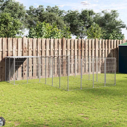 Gabbia per Cani Argento 8,47 m² in Acciaio 3082219