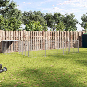 Gabbia per Cani Argento 15,73 m² in Acciaio 3082221