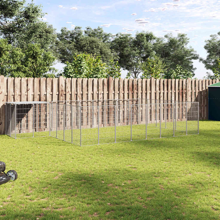 Gabbia per Cani Argento 15,73 m² in Acciaio 3082221