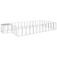 Gabbia per Cani Argento 22,99 m² in Acciaio 3082223